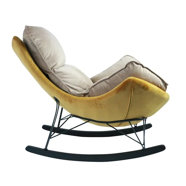 New Design Velvet Fabric Covered Leisure Chair, Rocking Chair
