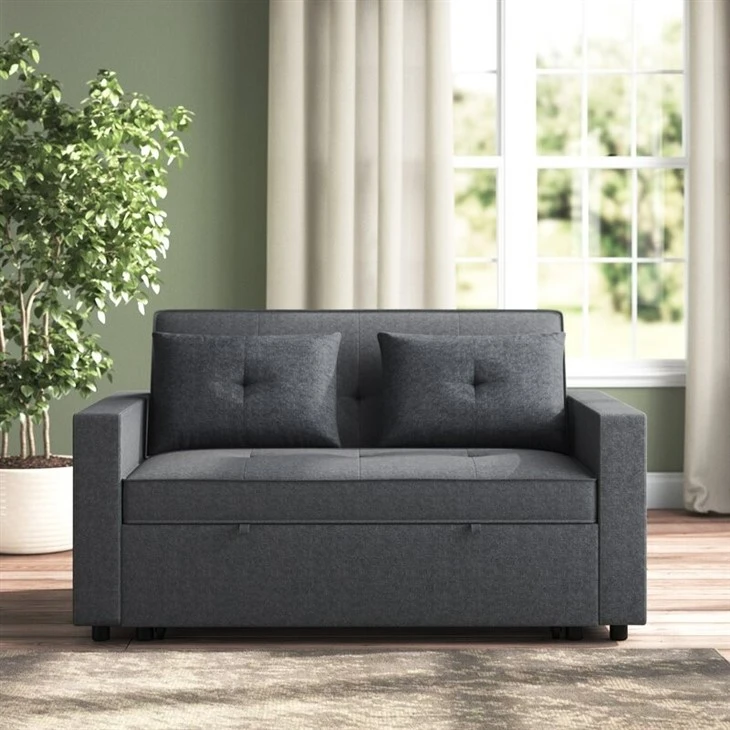 Partner Linen Fabric Sofa Bed With 6cm Height Plastic Legs LALA